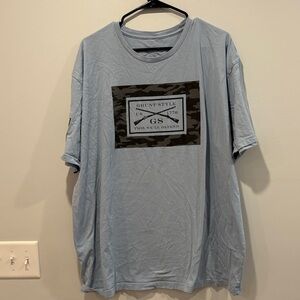 Small spot Grunt Style Blue Camo Patch Tee